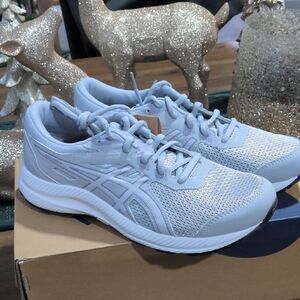 Asics Kids Sneakers in Light Blue and White